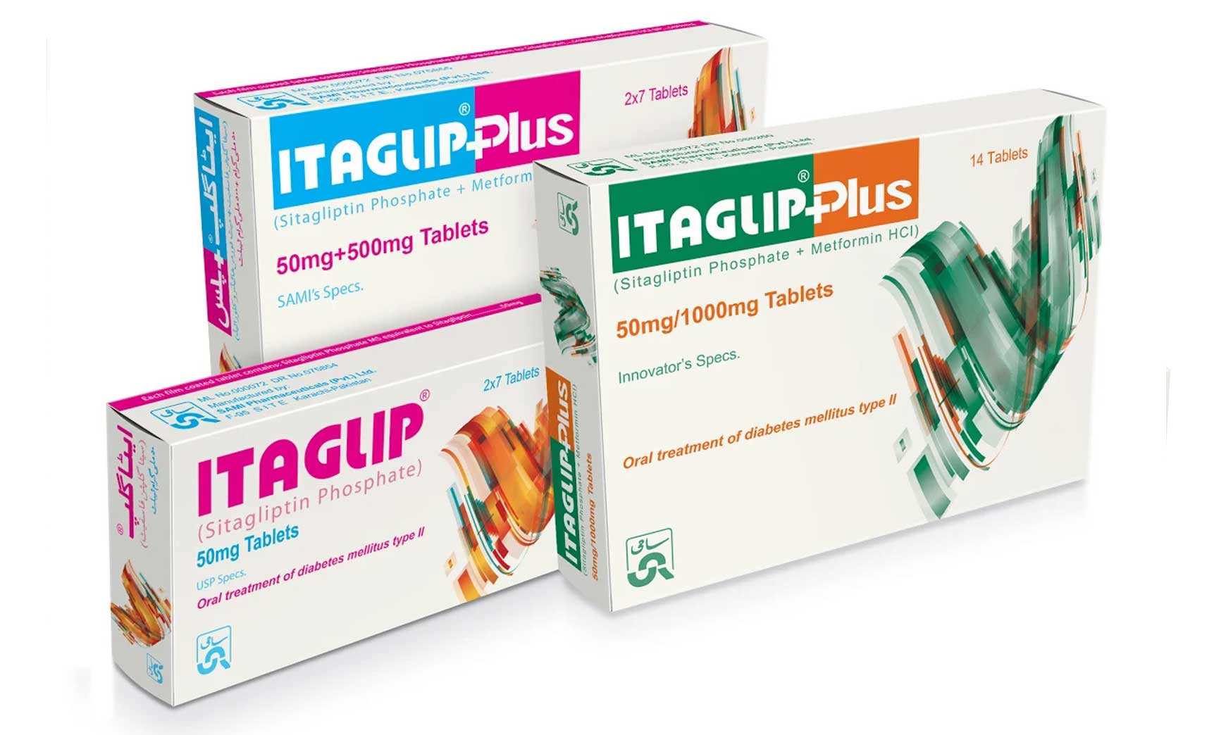 ITAGLIP® Plus (Sitagliptin Phosphate + Metformin HCl) is also made .